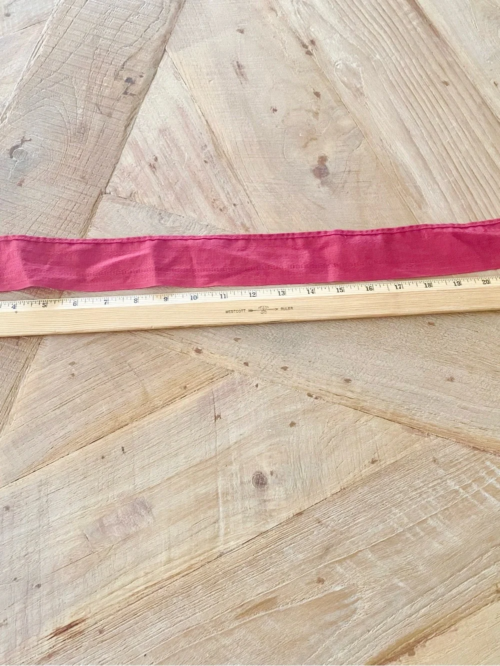 Pink Checked Waist Apron with Solid Trim